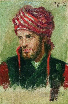 ターバンを巻いた若者の肖像 イリヤ・レーピン Oil Paintings